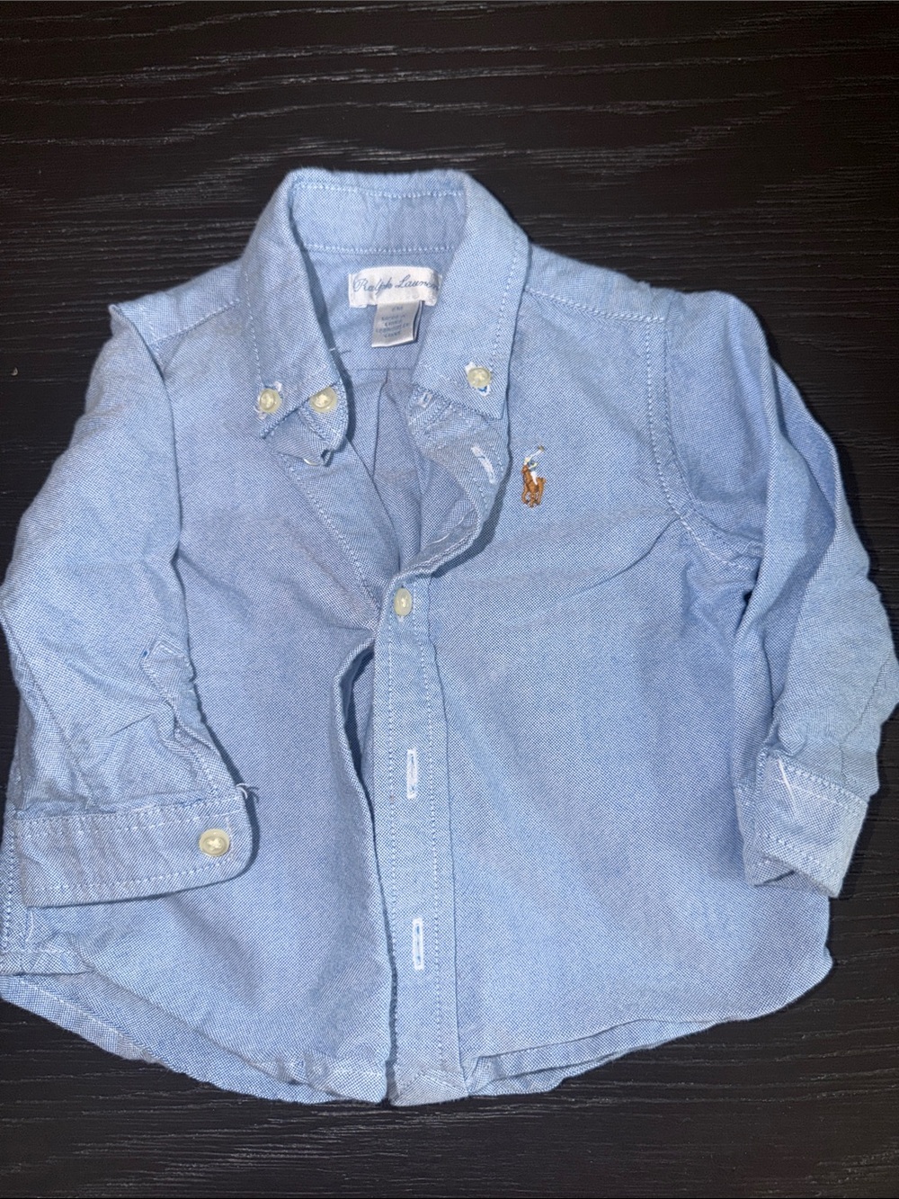 Ralph Lauren Light Blue Jean-Style Toddler Button-Up Jacket with Pony Logo